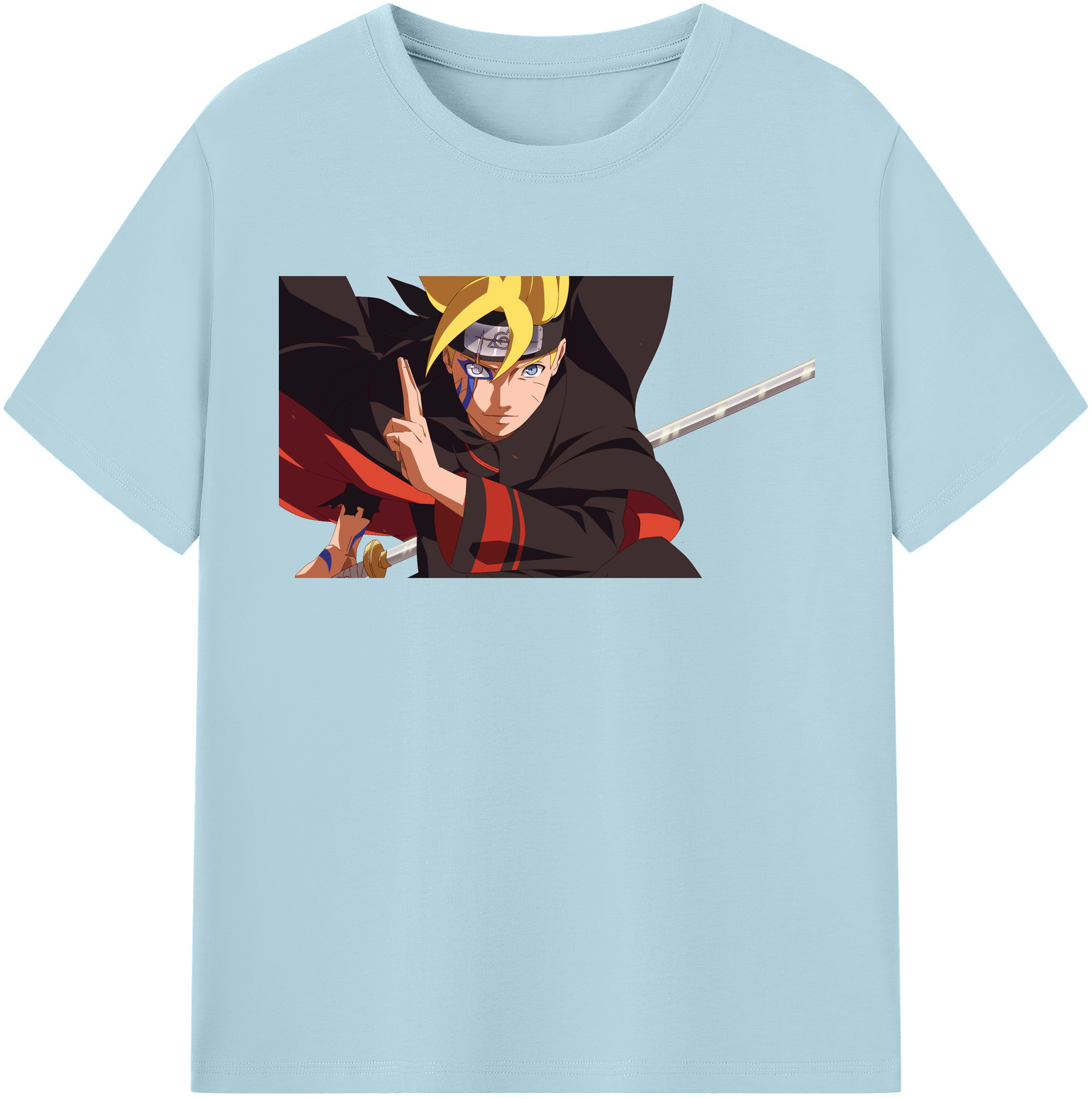 （画像用） NARUTO -ナルト- うずまき ボルト Uzumaki Boruto 綿100％半袖Tシャツ（フロントプリント）